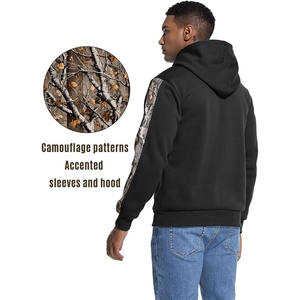 2025/2026 Men's <b>Black</b> Classic Pullover Hoodie 100% Cotton Winter Plain Dyed <b>Fleece</b> Pocket Quick Dry Breathable Everyday Casual - Product Image 5