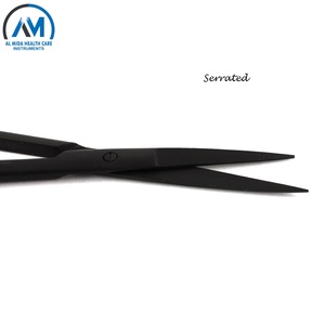 Ciseaux à iris droits dentelés 11.5cm, instruments chirurgicaux en acier inoxydable de haute qualité - Product Image 4