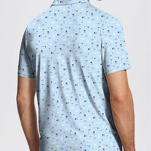 T-shirts polo élégants à logo brodé personnalisé 100% coton de haute qualité Slim Fit pour les hommes de grande taille Chemises polo tricotées de créateur - Product Image 2