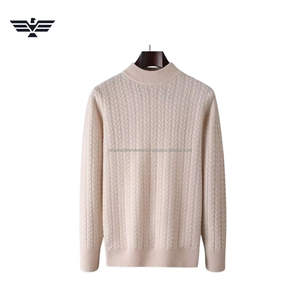 Suéter de Invierno de Punto para Hombre, Cuello Redondo, 100% Algodón, Premium, Cálido, Antiarrugas, Antiencogimiento, con Patrón Frontal, OEM - Product Image 3