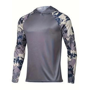 Chemise de pêche à manches longues à bas prix, avec capuche, sublimation, interlock, protection UV, vêtements de pêche en polyester pour l'extérieur - Product Image 2