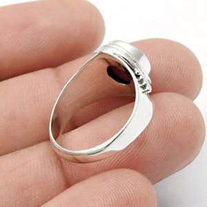 แหวนพลอยอัญมณีประดับอัญมณีอัญมณีรูปวงรีตัดเป็นรูปวงรีทำด้วยมือ - Product Image 3