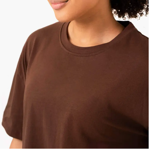 T-shirts d'été pour femmes en Spandex/Coton de qualité supérieure, style streetwear, décontractés, personnalisables, couleurs unies, respirants et à séchage rapide - Product Image 5