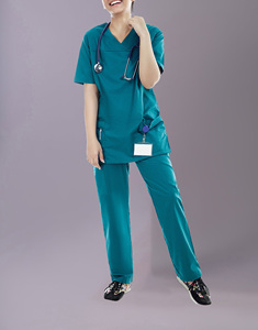 Custom Logo Quick Dry Surgical Uniform <b>Sets</b> Hospital Uniform Medical Nurse Scrubs <b>Doctor</b> Nurse Unisex Polyester Spandex Summer - Product Image 1