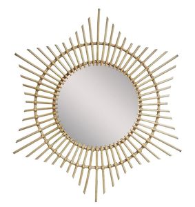 Espejo de maquillaje de ducha de diseño profesional, espejo de ratán de forma redonda, espejo de ratán de mimbre de sauce Natural decorativo, interiores - Product Image 3