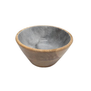 Cuencos para servir, cuenco de fruta de forma redonda de madera esmaltada naranja, acabado Natural para mesa, hogar y hoteles, comida y aperitivos hechos a mano - Product Image 4