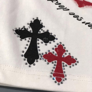 T-shirts courts en coton épais Y2K surdimensionnés pour hommes avec t-shirt Streetwear Hip-Hop et look déchiré en détresse - Product Image 3