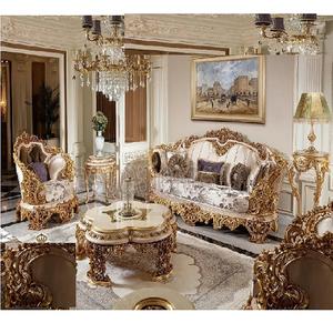 Juego de Sofás de Madera de Teca Moderna de Lujo, Altamente Artesanal, Diseño de Sala de Estar, Tallado de Alta Gama, Sofá de 8 Plazas - Product Image 1