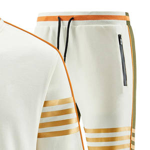 Chándal con parche desgastado bordado personalizado para hombre, chándal Unisex, sudadera y pantalones de chándal de algodón 100% - Product Image 3