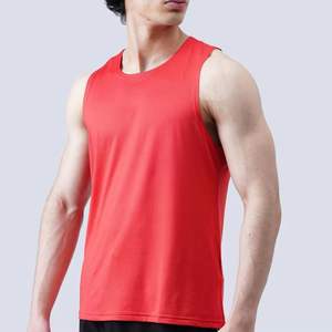 Camiseta sin Mangas de Algodón para Hombre, Cuello Redondo, Lisa, Básica, Informal, para Deporte y Fitness, Venta al Por Mayor Personalizada - Product Image 3