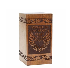 Urna funeraria de memoria amorosa, caja de recuerdo de madera grabada personalizada, urna de cremación Floral para adultos, caja de recuerdo conmemorativo para mascotas - Product Image 5