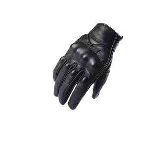 Guantes de moto de cuero genuino para hombre y mujer, logotipo personalizado/Diseño, guante de moto de carreras con gama barata - Product Image 1