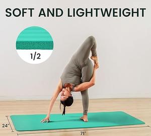 Tapis de Yoga en caoutchouc Nature écologique le plus vendu anti-dérapant 6mm Logo personnalisé impression UV Double couche TPE pliable respirant - Product Image 3