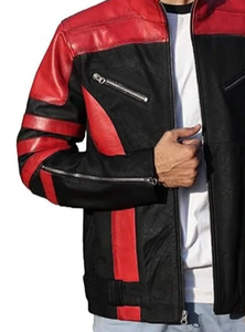 Vestes en cuir pour hommes Manteau streetwear en cuir véritable à la mode Veste en cuir pour hommes stylés - Product Image 5