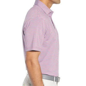 Personnalisé de haute qualité en coton grande taille pour hommes pour polos à manches courtes rayé décontracté tricoté brodé Golf respirant - Product Image 1