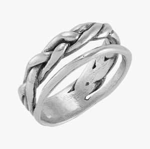 CASA DE PLATA Bague unisexe en argent sterling 925 à texture unie avec cadre invisible pour mariage ou fiançailles - Product Image 2