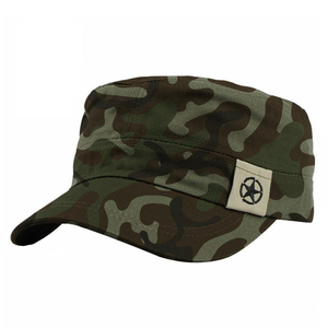 Best Quality Adjustable <b>Flat</b> Top Hat Twill 6-Panel Tactical Design Custom Embroidery Camouflage <b>Cap</b> for <b>Men</b> Casual Outdoor - Product Image 2