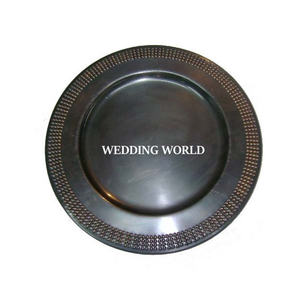 Assiette à chocolat en acier inoxydable, plaque de table polie et brillante sous la dernière collection de plaques de chargeur en métal en gros - Product Image 2
