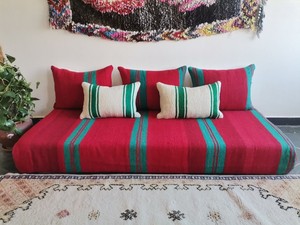Ensemble de canapé moderne oriental Tissu en lin de coton de qualité avec des techniques tissées vintage 200x80x20 cm Couleur personnalisable pour un usage domestique - Product Image 2