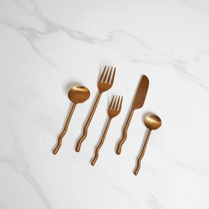 Juego de cubiertos de acero inoxidable dorado de gran venta, juego de vajilla con acabado de espejo, diseño moderno, uso en el hogar, Hotel, restaurante - Product Image 4