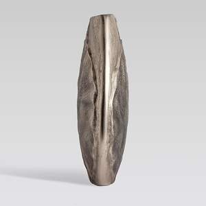 Vase à fleurs moderne en aluminium et métal au design vintage pour la décoration intérieure Vase de luxe pour le salon et la fête - Product Image 2