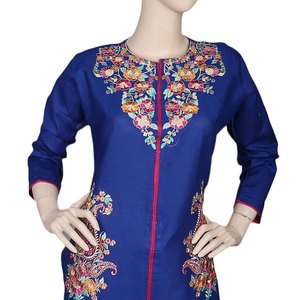 Kurti Bordado para Mujer - Azul Rey - Product Image 3