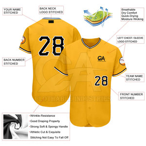 Top moda hombres béisbol Jersey diseño personalizado secado rápido hombres béisbol Jersey para venta en línea - Product Image 3
