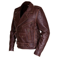 Veste de moto en cuir de haute qualité pour hommes veste d'hiver personnalisée avec un quantité minimale de commande bas nouveauté