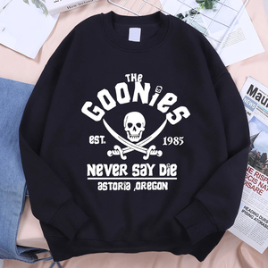 Sudadera con Capucha Estampada The Goonies Never Say Die, Sudadera de Moda Hip Hop para Hombre, Sudadera Deportiva Informal con Cuello Redondo, Sudadera Holgada de Forro Polar - Product Image 1