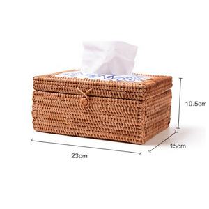 Antique Hand-woven <b>Rattan</b> <b>Tissue</b> Boxes with Ceramic Plate Unique Rectangle <b>Rattan</b> <b>Tissue</b> <b>Box</b> <b>Cover</b> Wholesale From Vietnam - Product Image 6
