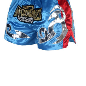 กางเกงมวยไทยขาสั้นผู้ชายดีไซน์แฟชั่นปรับแต่งได้ลายปักทึบการฝึกมวยไทย - Product Image 3