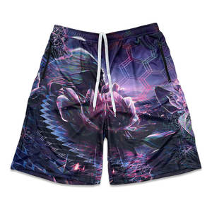 High Quality Sublimation Printed Men's Mesh Single <b>Layer</b> Shorts Quick-Dry Lightweight and Comfortable for Fitness & Casual Wear - Product Image 1