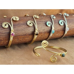 Elegant Gold and <b>Silver</b> Plated Spiral Wire Style Fashion <b>Bracelet</b> for Resale in Boutiques - Product Image 1