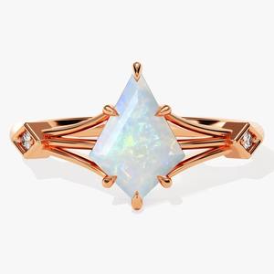 Anillo clásico de plata maciza 925, joyería para mujer, piedra preciosa de ópalo de Plata de Ley 925, anillo hecho a mano de estilo bohemio, Regalo para mamá - Product Image 3