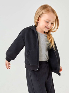 Ensemble deux pièces personnalisé pour adultes, sweat à capuche et pantalon zippés, en polaire doux, tenue décontractée unisexe - Product Image 3