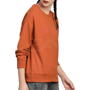 Sweat-shirts pour femmes en couleur unie fabriqués au Pakistan, imprimés sur le devant, de haute qualité, respirants et écologiques - Product Image 4