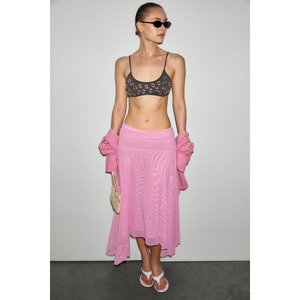 GRIMELANGE SUSANDA Jupe mi-longue pour femme en tissu doux et extensible avec corsage à la taille et doublure froncée - Product Image 2
