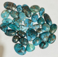 Cabochon de turquoise iranien fantaisie 100 % naturel sculpté à la main, formes variées, personnalisé, certifié par un tiers, pour la fabrication de bijoux