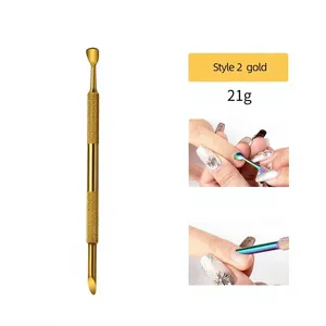 Dual-End Stainless Steel Nail Cuticle Pusher <b>Tool</b> with Textured Grip Durable for Manicure & <b>Pedicure</b> - Product Image 6