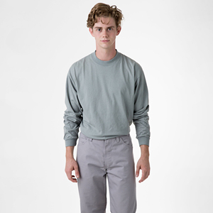 เสื้อยืดสตรีทแวร์คอเปล่าสำหรับผู้ชายโอเวอร์ไซส์เข้ารูปสะพายไหล่ - Product Image 3