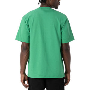 Camiseta de algodón de manga corta con cuello redondo para hombre, ropa de calle personalizada Pro Club, Kelly verde Camiseta de algodón/poliéster - Product Image 3