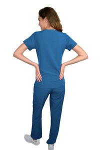 Conjuntos de uniformes médicos de enfermería personalizados al por mayor, trajes médicos de hospital de algodón, pantalones para correr, ropa elegante unisex - Product Image 2