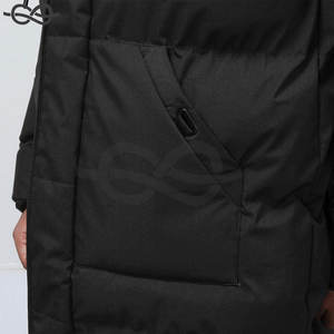 Chaquetas acolchadas largas para hombre, abrigos acolchados con capucha a prueba de viento cálidos de invierno, gabardina gruesa con solapa y cremallera completa a la moda - Product Image 4