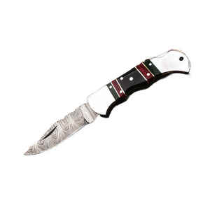 Couteau pliant de haute qualité Couteau pliant en acier damas pour le camping - Product Image 1