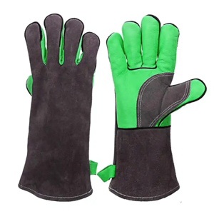 Guantes de Soldadura de Cuero, Seguros y Resistentes a Pinchazos, Resistentes al Fuego y a Altas Temperaturas, Guantes para Horno - Product Image 4