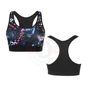 Gym Wear Latest Design 2022 Customized Logo Printing Breathable Cheap Price Women Sports <b>Bra</b> Available In Different Colors - Product Image 4