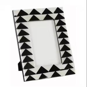 Marco de fotos de decoración de pared con incrustaciones de MDF hecho a mano, marco de fotos de arte de pared para el hogar, marco de imagen único de madre perla - Product Image 6