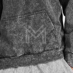 เสื้อแขนยาวมีฮู้ดซักด้วยกรดเสื้อแฟชั่นลายถนนสำหรับฤดูหนาว - Product Image 6