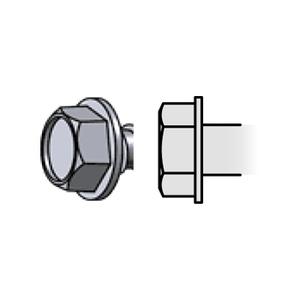 Tornillo de techo de autoperforación, cabeza hexagonal con arandela - Product Image 2
