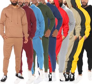 Logotipo personalizado color sólido hombres jogging ropa deportiva chándal de invierno personalizado 100% algodón polar chándales - Product Image 4